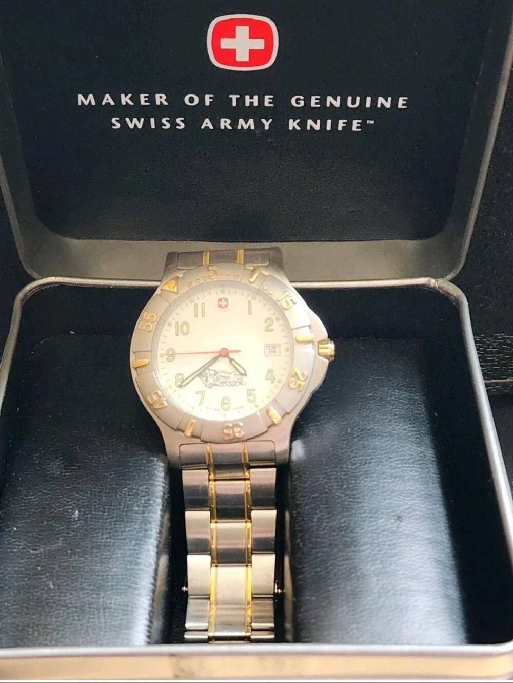 Wenger Swiss Army Watch Concrete Truck Graphic Dial Runs Works Keeps Time OG Box